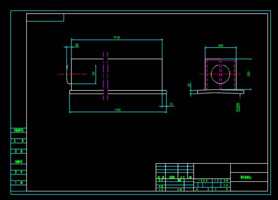 CAD施工图-机械限位设计工装施工详图