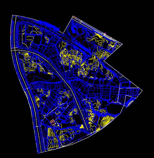 总体规划cad图纸之地形图