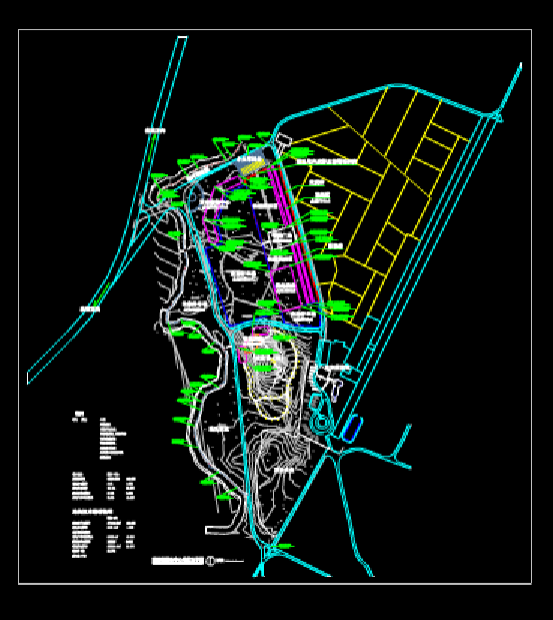 城市规划CAD平面图之南入口片区总平面图