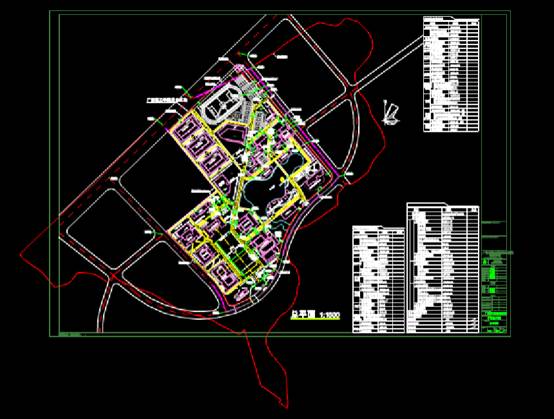 旅游学院的建筑规划CAD设计图