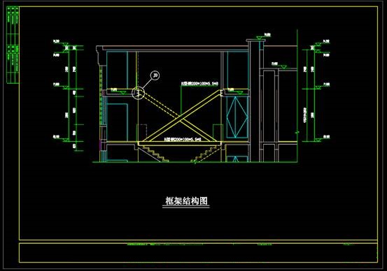 钢结构楼梯屋盖CAD图纸
