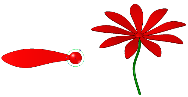 3D建模实例：小红花