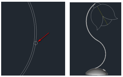 浩辰CAD三维建模实例：风铃花台灯