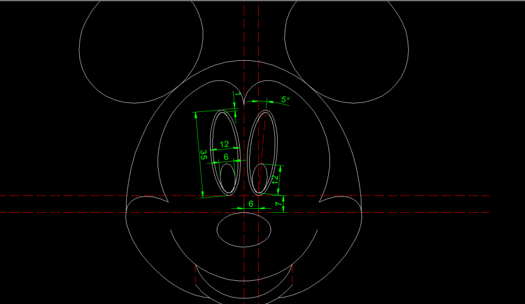 CAD创意绘图：米老鼠