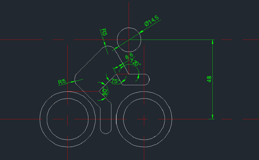 用浩辰CAD设计独特的骑自行车logo