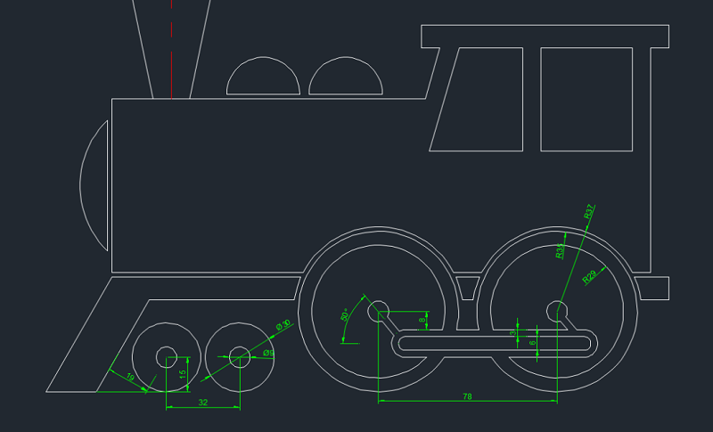 CAD画火车头操作步骤
