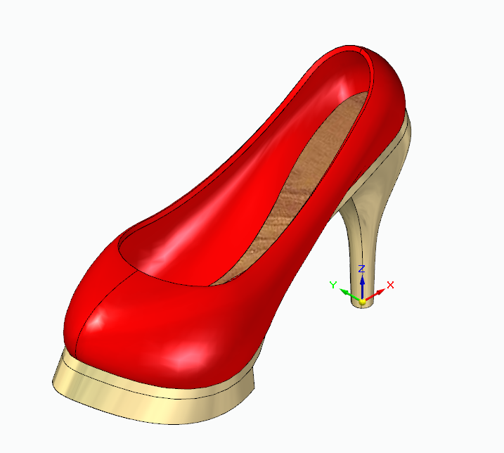 3D建模实例：红色高跟鞋