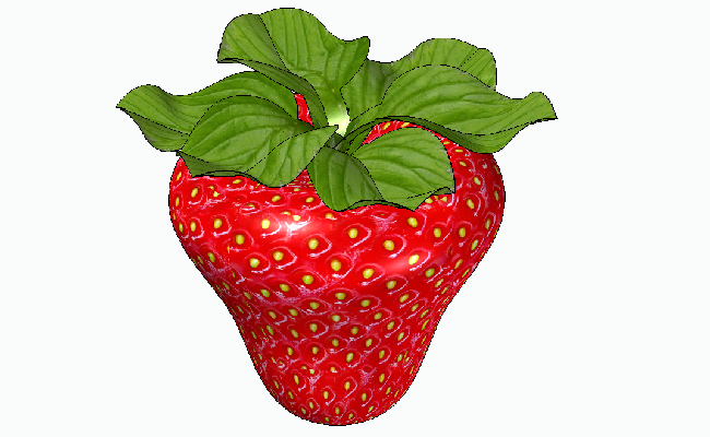 一颗3D草莓怎么画出高级感，你知道嘛？