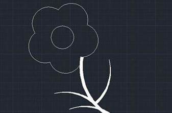 绘制花朵CAD练习图步骤