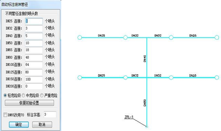给排水CAD图纸之自动尺寸和管径