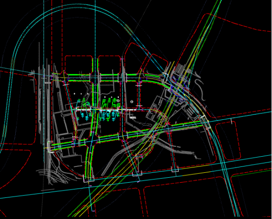 路桥设计的道路分布CAD图纸学习借鉴