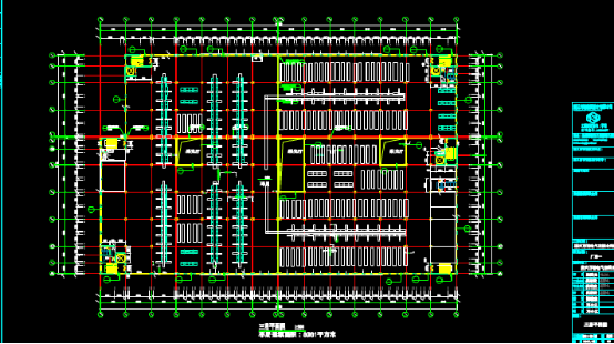 厂房三层平面建筑设计CAD图纸
