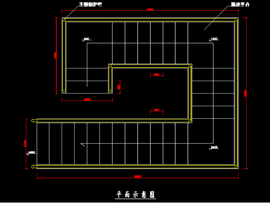 钢结构楼梯结构设计CAD图纸