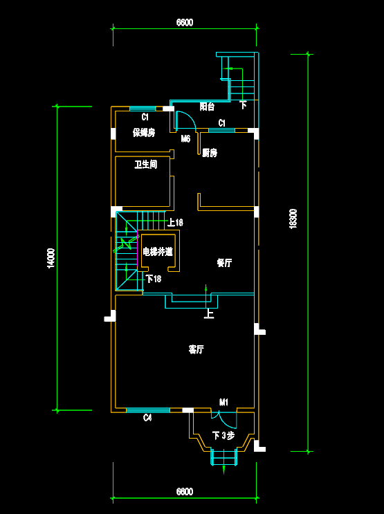CAD别墅建筑平面图纸