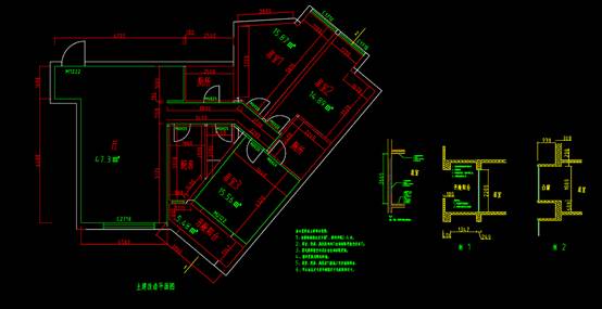 办公室土建改造平面设计CAD图纸