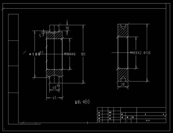 缸径机械零部件CAD图纸