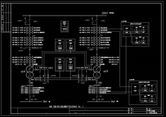 变压器系统分册CAD电力系统平面图