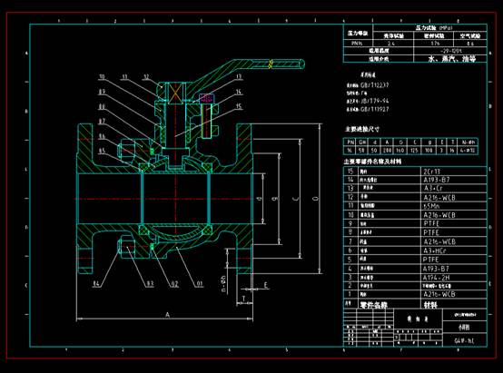 阀门机械设计CAD图纸