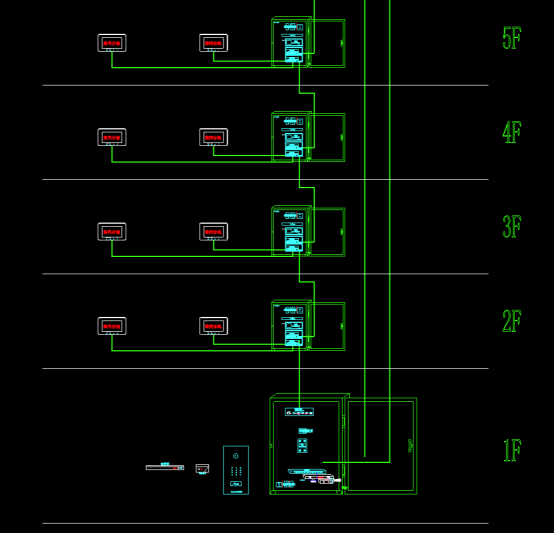 住宅楼可视对讲机系统CAD图纸