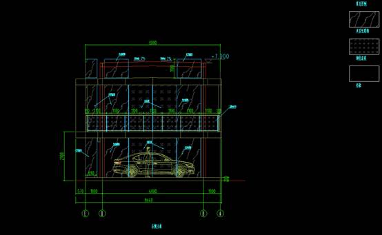 车库商业建筑立面设计CAD图纸