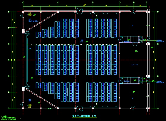 会议中心观众厅平面设计CAD图纸