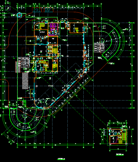 综合楼一层平面布置CAD图纸
