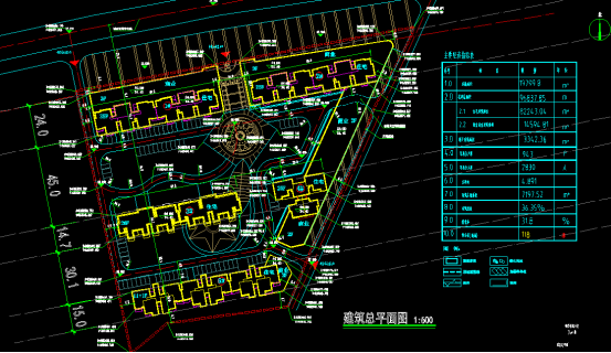 某住宅大楼建筑总平面CAD图纸