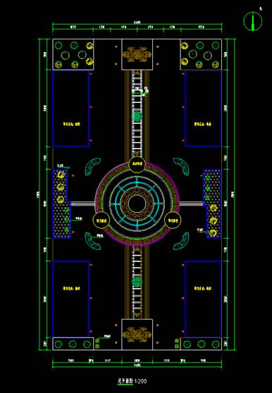火炬广场CAD总体规划设计图
