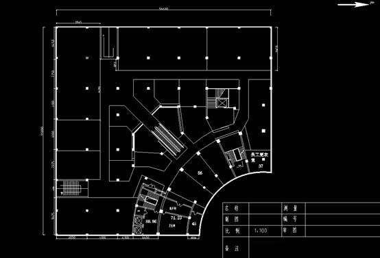 公司二楼场地规划CAD图纸
