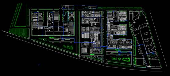 厂区光纤布线CAD平面图