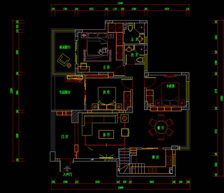 住宅室内家具布置CAD图纸