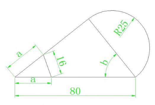 如何计算CAD图中小三角形的边长