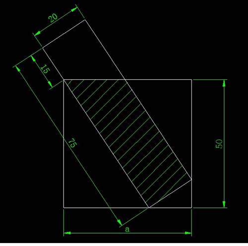 CAD计算面积之画图并求出指定长度和面积二