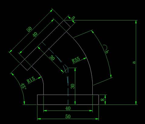 CAD画图复杂图形弧长和指定长度
