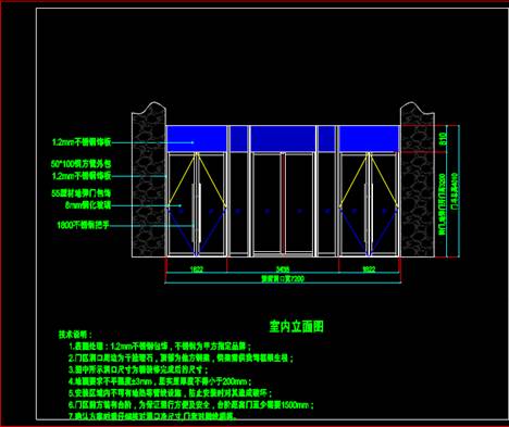 旋转门CAD建筑设计图