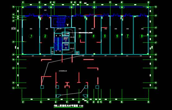 大楼光纤入户CAD建筑设计图