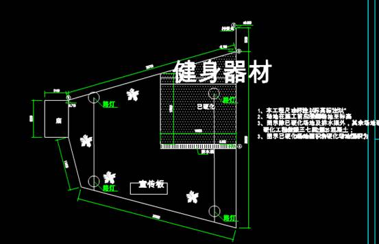 CAD建筑设计之农业开发区广场平面图