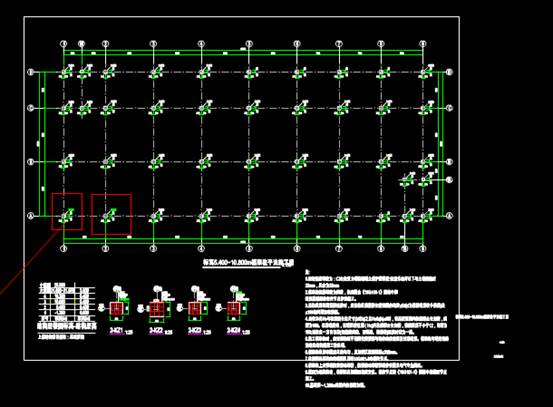 结构图设计CAD之标高框架柱平法施工图