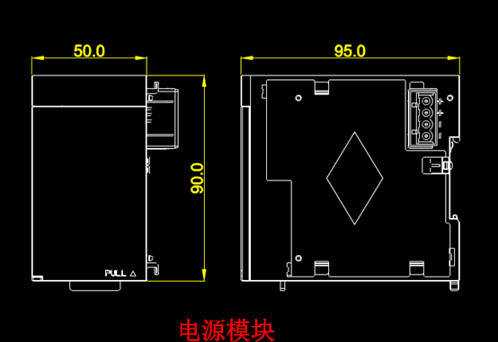 CAD电子产品图纸-各模块尺寸+丝印图