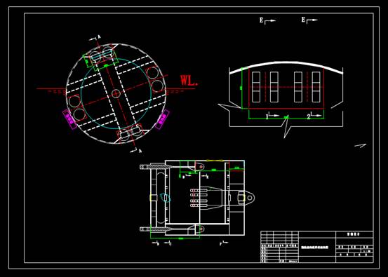 商业建筑刚性密封短浮筒CAD建筑设计