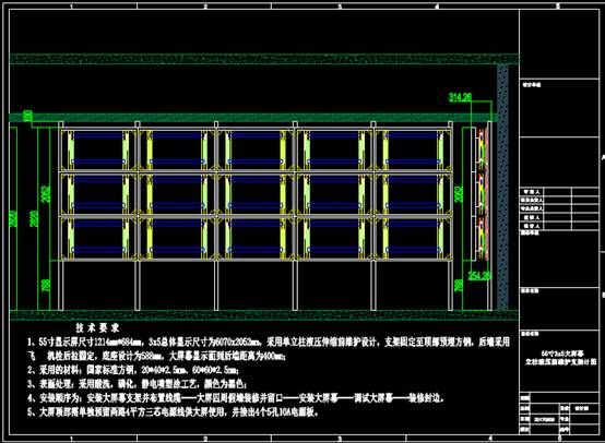55寸3*5大屏幕CAD电气工程制图