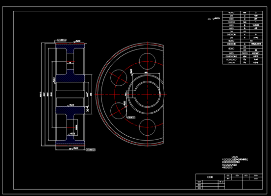 大齿轮的CAD机械零件图纸
