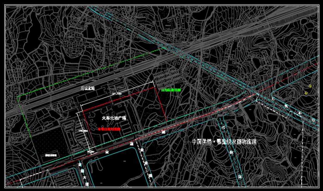 火车站前广场城市规划CAD图纸