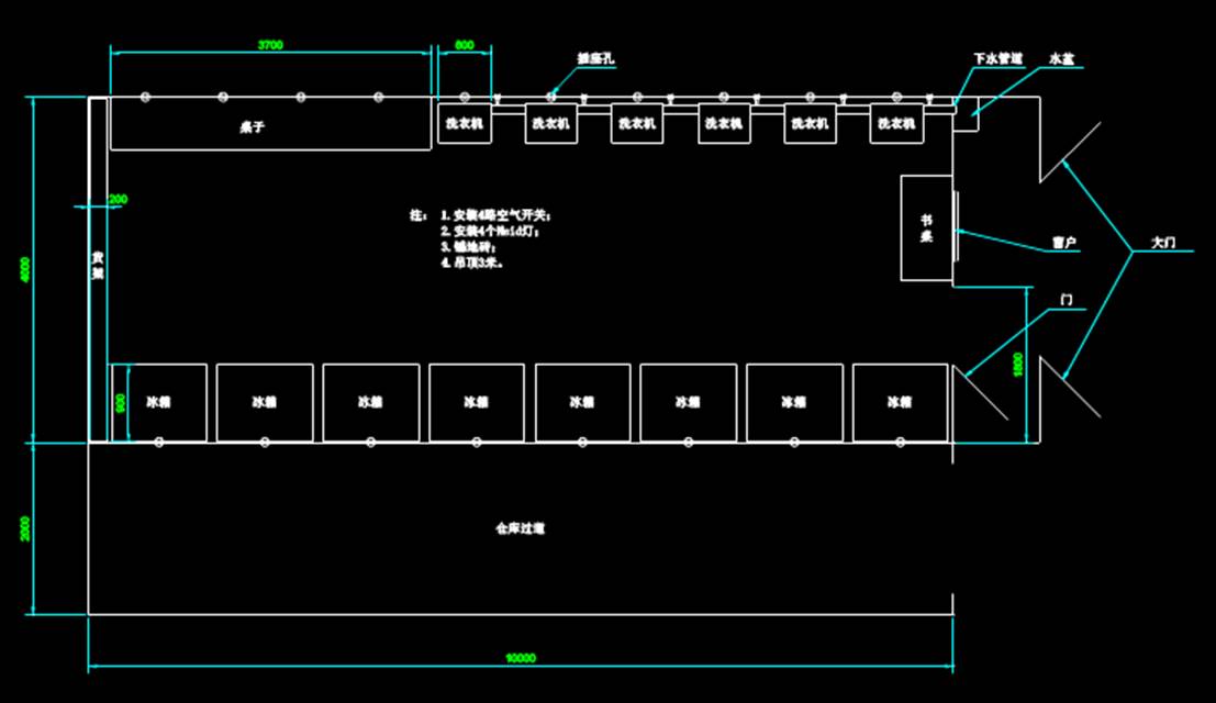 仓库的CAD电力系统图