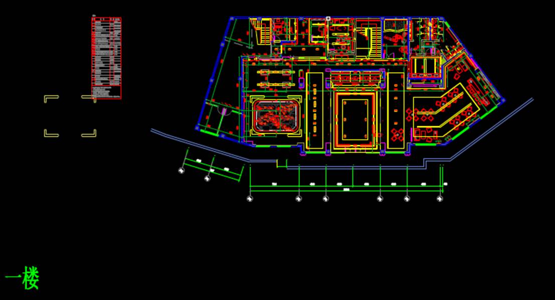 CAD建筑制图中的售楼部平面布置图