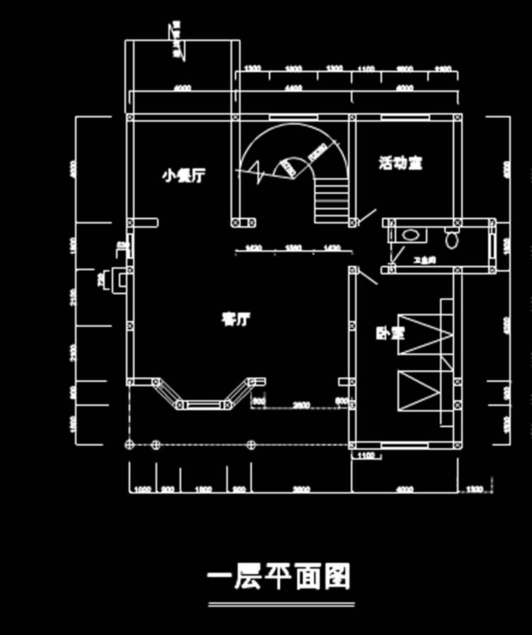 三层别墅室内设计CAD结构图