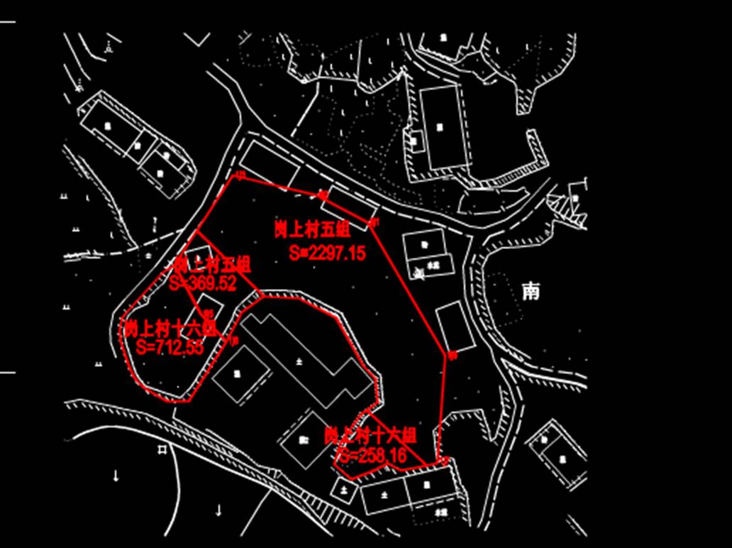 某中心村五组征地红线城市规划CAD图纸