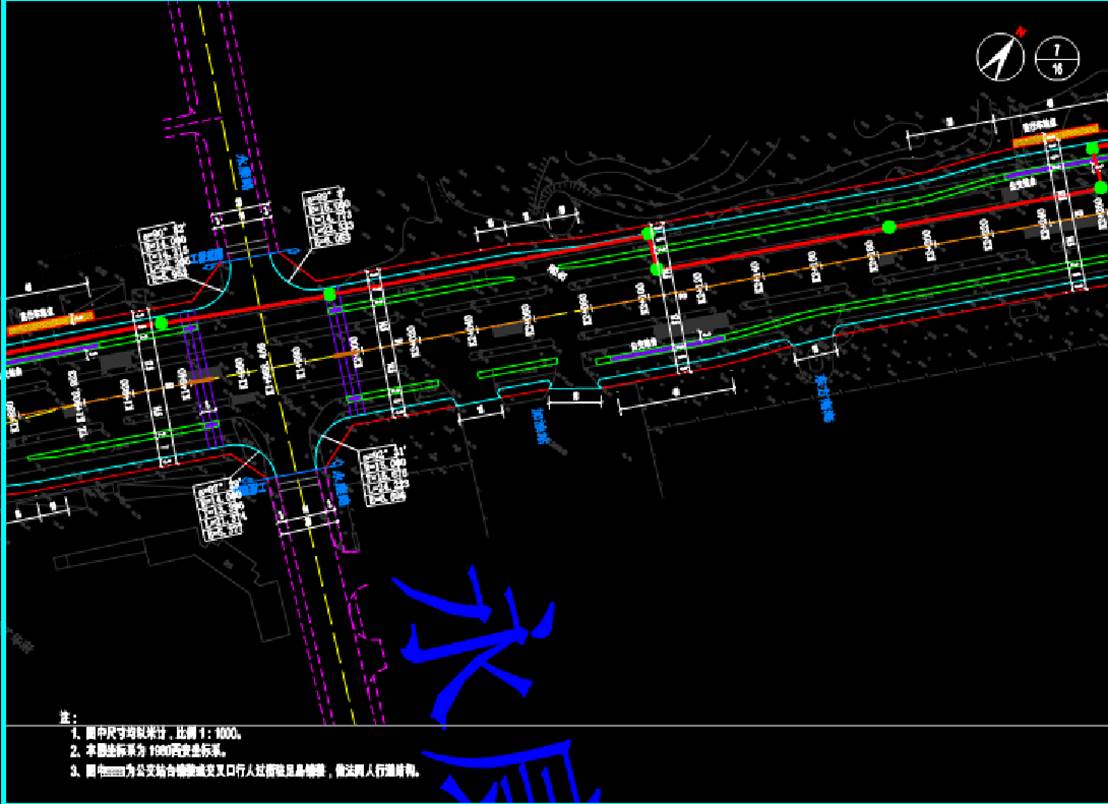 佛子岭路道路改造市政道路CAD施工图