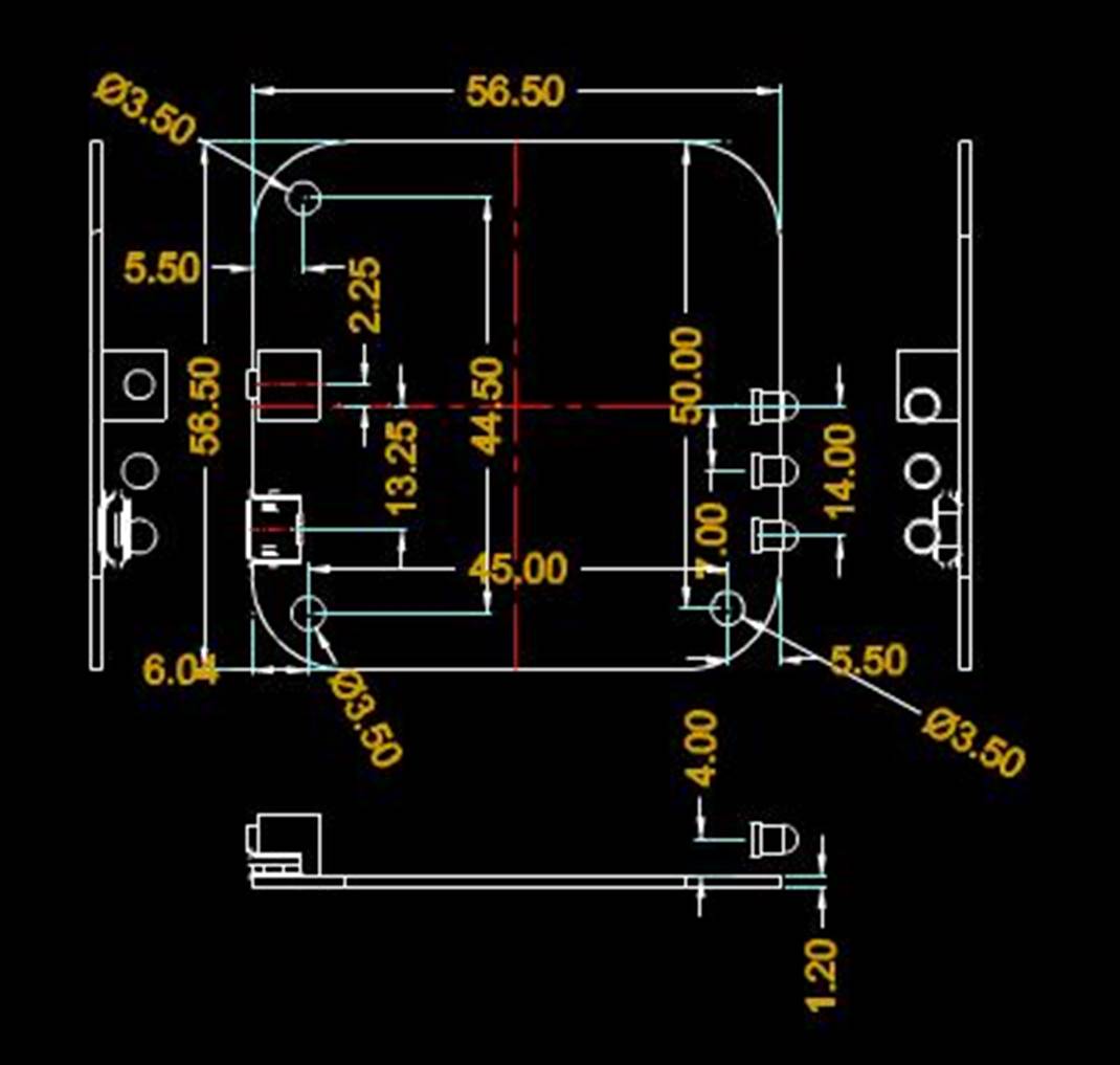 某工厂生产零件的CAD机械设计平面图