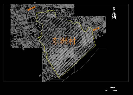 CAD建筑制图之东洲村区位图